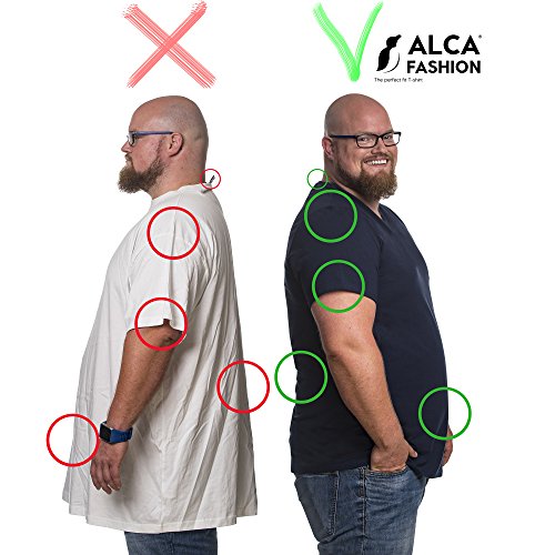 Alca Fashion 3XL Camiseta clásica Cuello Redondo T-Shirt para Hombre, Tallas Extra Grande XXL-B - 8XL-B | Alca Classic Tshirt Crew Neck tee (Cintura 129 a 137 cm)