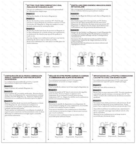 Candados TSA Combinacion Antirobo Maleta - Alta Seguridad Combinación 3 Digitos. Cerradura para Funda Maletas de Viaje, Caja Herramientas, Taquillas Vestuario, Locker : Candados Numerico Negro 2