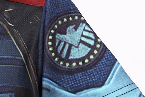 Cody Lundin los Hombres Compresión Armadura América héroe Insignia Fitness Correr Deporte Manga Corta de (XL)