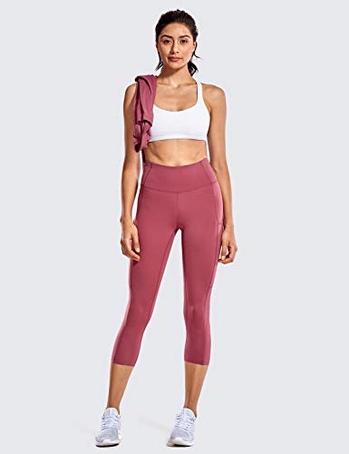 CRZ YOGA Sujetador Deportivo Yoga para Mujer Ejercicio Fitness Ropa Interior Blanco S