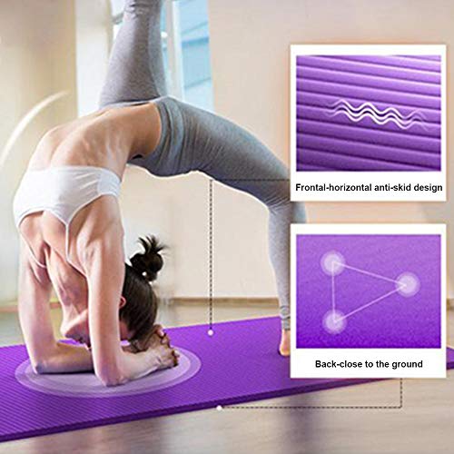 CXZC Colchoneta de Yoga, colchoneta Antideslizante, colchoneta de Entrenamiento Extra Gruesa para Yoga, colchoneta de Pilates de Alta Densidad con Correa de Transporte, 183 x 61 x 2 cm