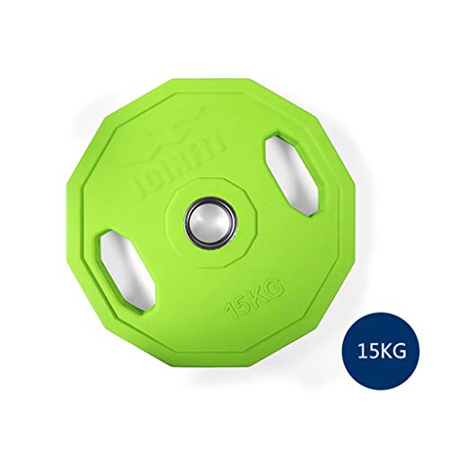 Discos de Pesas Discos Olímpicos Placas de color Peso Placas Placas Barbell Barbell tabletas Olímpicos de goma revestidos con grandes placas con agujeros Pesas Home Fitness Equipment Discos de Pesas p