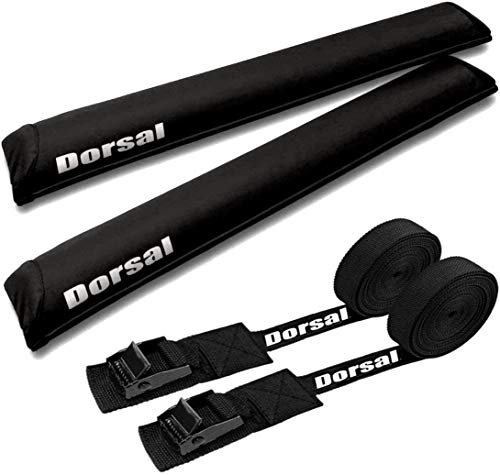 Dorsal Aero Rack Pads 28 Inch and 15 ft Straps for Car Surfboard Kayak SUP X-Long