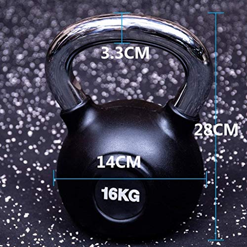 DPPAN Pesa Rusa De Hierro Fundido, Pesa Rusa para Fisicoculturismo Y Entrenamiento con Pesas, Revestimiento De Vinilo Profesional Pesa Rusa Ajustable,Black_6kg/13.22lb