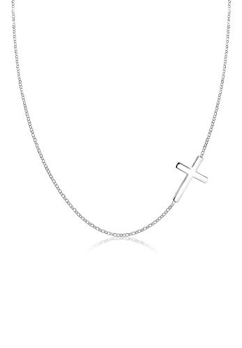 Elli Collares Las damas con el colgante de la cruz de la religión en plata esterlina 925