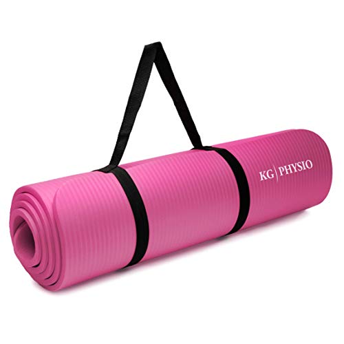 Esterilla Yoga KG | PHYSIO (1cm), Calidad Premium Colchoneta de Fitness para Gimnasio, Pilates o en Casa con Tirante (dentro de la colchoneta) 183cm x 61cm x 1cm (grueso)