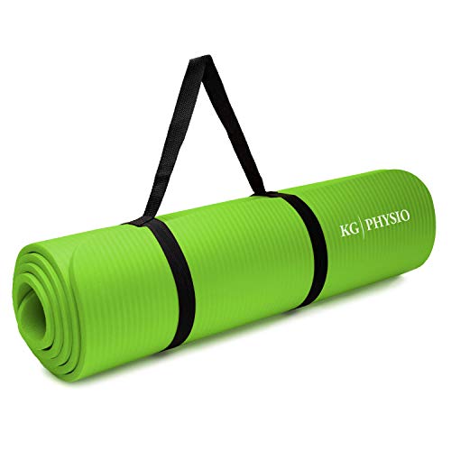 Esterilla Yoga KG | PHYSIO (1cm), Calidad Premium Colchoneta de Fitness para Gimnasio, Pilates o en Casa con Tirante (dentro de la colchoneta) 183cm x 61cm x 1cm (grueso)
