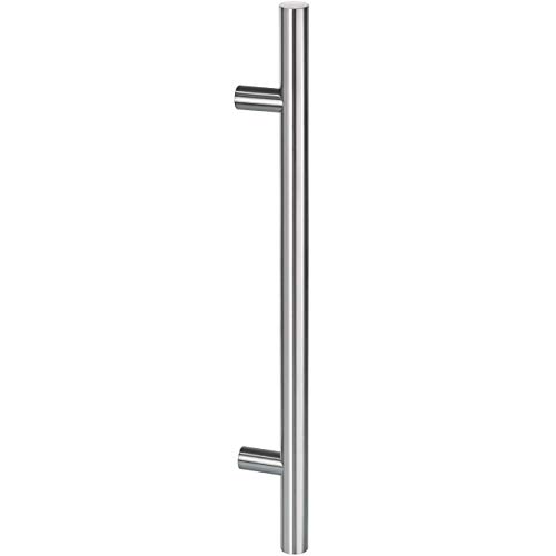Gedotec Puerta Delantera Tiradores Redondos Rectos de Acero Inoxidable - HE10008 | Longitud 1400 mm | Distancia Entre Agujeros 1200 mm | Mango de Barra Ø 30 mm | diseño Material sujeción - 1 Pieza