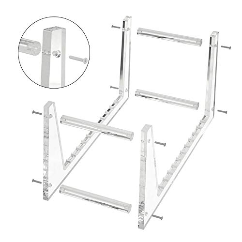 HIIMIEI Soporte para discos de vinilo transparente, soporte para hasta 50 álbumes