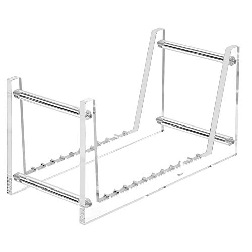 HIIMIEI Soporte para discos de vinilo transparente, soporte para hasta 50 álbumes
