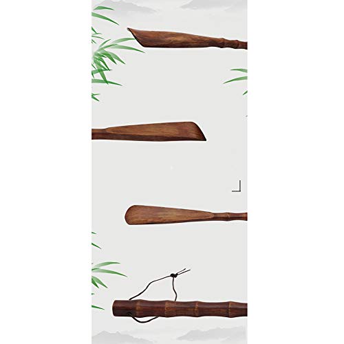 HLDUYIN Cuerno Zapato Madera Mango Largo Lazo para Colgar Calzador Madera Calzador Bambú Calzador Calzado Extra Largo Madera Maciza Calzado Cuclillas para Levantar Zapatos Calzadorzapatos