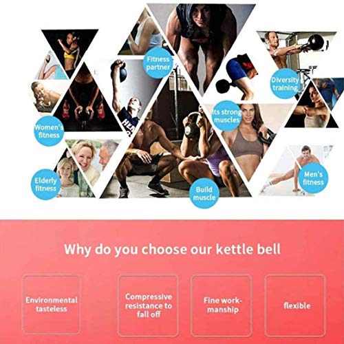 JLDN Aptitud Pesa Rusa portátil, Kettlebell Antideslizante asa fisicoculturismo Entrenamiento con Pesas Kettlebells para la Fuerza y ​​Entrenamiento Cardiovascular,Purple_6Kg