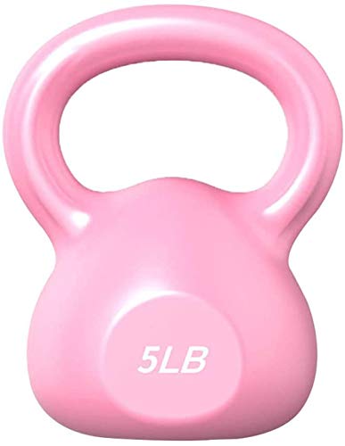 JLDN Gimnasio Pesa Rusa, portátil Kettlebell Revestimiento de Neopreno Antideslizante fisicoculturismo Entrenamiento con Pesas Kettlebells para la Fuerza y ​​Entrenamiento Cardiovascular,Pink