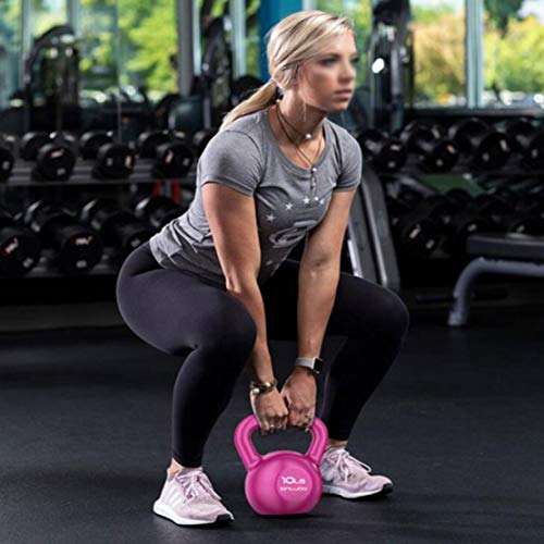 JLDN Pesa Rusa Aptitud portátil, Kettlebell fisicoculturismo Antideslizante asa Entrenamiento con Pesas Kettlebells para Gimnasio en casa o Set Crossfit Entrenamientos,Gray 5lb