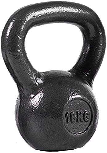JLDN Pesa Rusa del Hierro Hierro Fundido, Fitness Kettlebell portátil Antideslizante asa, Kettlebells fisicoculturismo Entrenamiento con Pesas,Black_10Kg