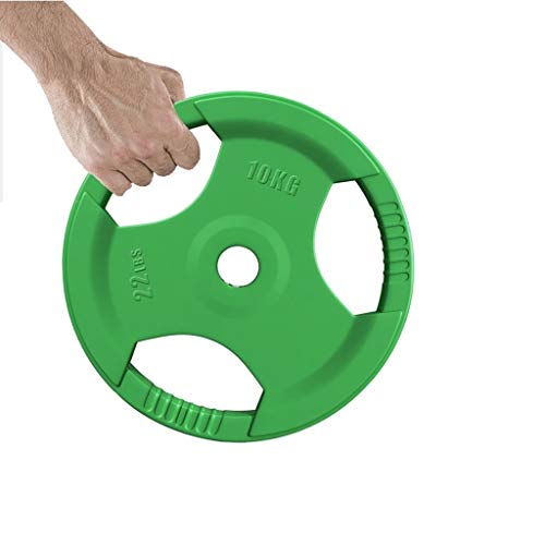 LOFAMI Discos de Pesas Discos Olímpicos Color Recubiertos de Caucho Grip Olímpico Placa Parachoques Placa Placas Conjunto Inicio de Pesas con Mancuernas Placas Discos de Pesas para Musculación