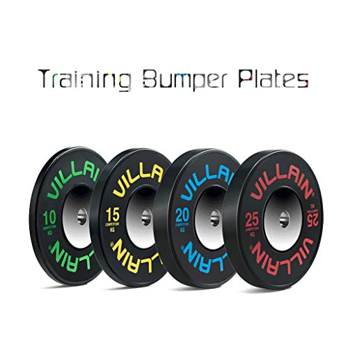 LOFAMI Discos de Pesas Discos Olímpicos Entrenamiento con Barra de Goma Placas de Peso Placas Equipo Olímpico de Pesas Parachoques Placa Placas de Goma Barbell Discos de Pesas para Musculación
