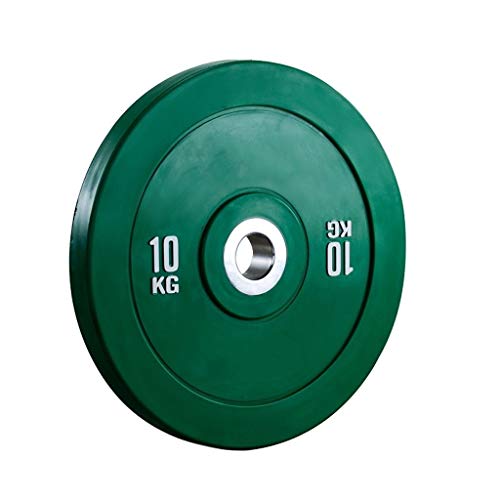 LOFAMI Discos de Pesas Discos Olímpicos Las Placas Gimnasio en casa con Barra de Hierro Fundido Revestido de Goma de 50 mm Pesos Olímpico Placas centrales Peso Discos de Pesas para Musculación