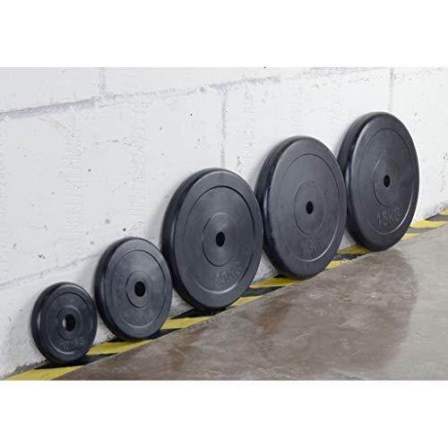 LOFAMI Discos de Pesas Discos Olímpicos Olímpico de Goma Barra Peso Placas Placa Pegatina con la Pesa de 25 mm Placa for el Entrenamiento de Fuerza y ​​Pesas Crossfit Discos de Pesas para Musculación