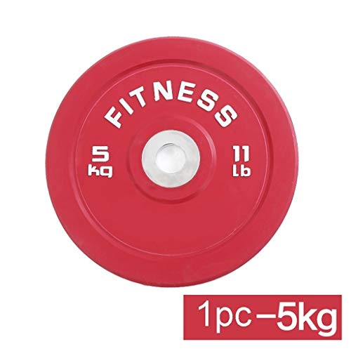 LOFAMI Discos de Pesas Discos Olímpicos Placa con código de Colores Olímpico de Goma Barra Pesas con Acero Hub for el Entrenamiento de Fuerza y ​​Pesas Crossfit Discos de Pesas para Musculación