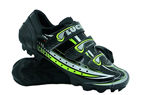 LUCK Zapatilla de Ciclismo Master, con Suela de Carbono y Triple Tira de Velcro para una sujeción (42 EU)