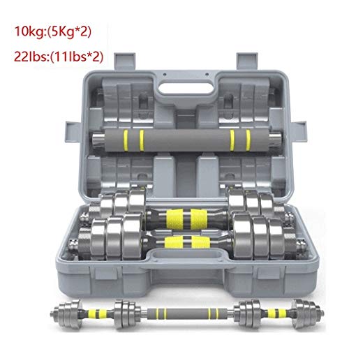 Mancuerna Mancuernas Dumbbell Dumbbells 1 par de mancuernas de acero puro hombres y mujeres de fitness músculos del brazo ajustable Home Fitness Formación Sala de fitness Equipo 10 Kg x 2 Mancuernas D