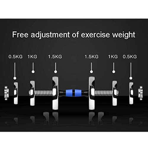 Mancuernas/Ejercicio Fitness Workout Galvanizadas Pesas 15 kg (7,5 kg * 2) los deportistas aparatos de ejercicios de fitness con mancuernas conjunto con Blue Mango antideslizante Fitness con mancuerna
