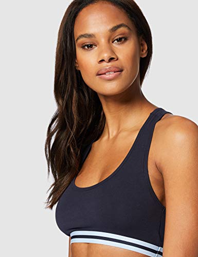 Marca Amazon - Iris & Lilly Belk018m2 - Racer Back Top Mujer, Multicolor (Night Sky With Cashmere Blue /melange With Night Sky), S, Label: S