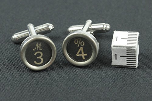 Miniblings SOLICITUD Teclas de máquina de Escribir Gemelos NÚMERO número 5+ Negro?, 2. Zahl:0