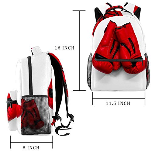 Mochila Niño Guantes de Boxeo Mochila Niño, Material Escolar para Niños, Mochilas Escolares Juveniles 29.4x20x40cm