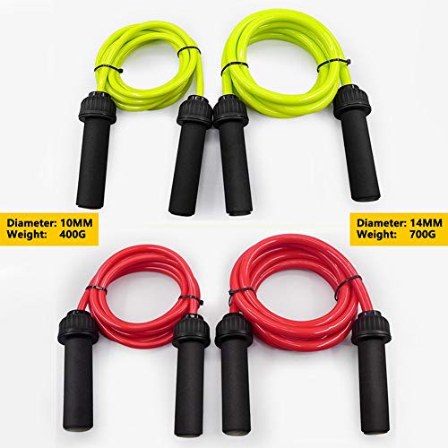OVsler Cuerda para Saltar Comba Crossfit Hombre Cuerda Saltar Comba Boxeo Comba Crossfit Cuerda De Saltar Cuerda Crossfit Comba De Saltar Combas para Saltar Green,14mm