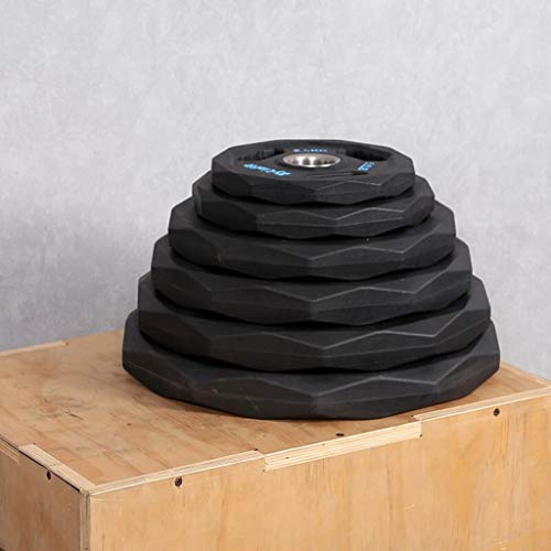 Pesas de Disco Discos de Pesas para Musculación Placas de peso Olímpico PU recubierto de placas de peso con barra individual placas PU Inicio Comercial Gimnasio de pesas olímpico aptitud Equipo de Cap