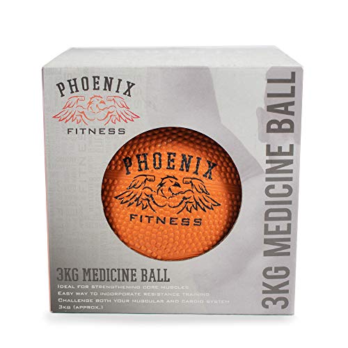 Phoenix Fitness RY929 - Balón Medicinal, Color Multicolor, Talla 3 kg