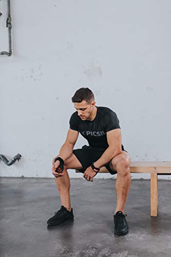 PICSIL RX Carbon 2H Calleras para Crossfit Grips 2 Agujeros Agarre y Protector de Mano o Guantes para Gimnasia Unisex para Hombre en Deportes de Fitness Pullup Calistenia Halterofilia y Musualción.