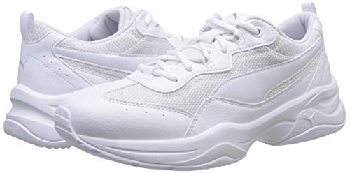 PUMA Cilia, Zapatillas para Mujer, Blanco White/Gray Violet Silver, 38 EU