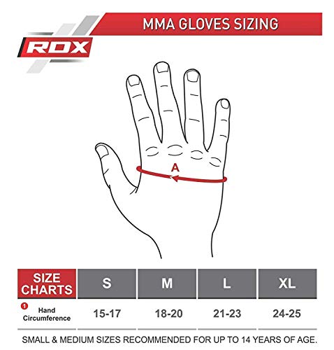 RDX MMA Guantes Maya Cuero Lucha Libre Sparring Artes Marciales Guantillas Entrenamiento Grappling