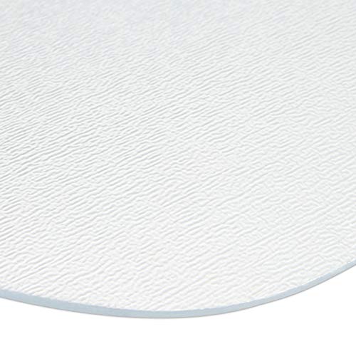 Relaxdays Protector Suelo, Alfombra Silla Oficina, Tapete Antideslizante para Parquet, PVC, 90 x 90 cm, Transparente