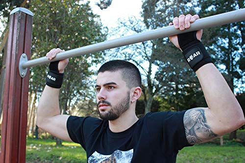 Roar® Calleras para Crossfit Hombre, Calleras Crossfit Mujer, Guantillas Gimnasio, Calleras Gimnasia artistica, Crossfit Hand Grips, Callera Calistenia,Cuero Sintético, Grip Gloves, Cayeras (L)
