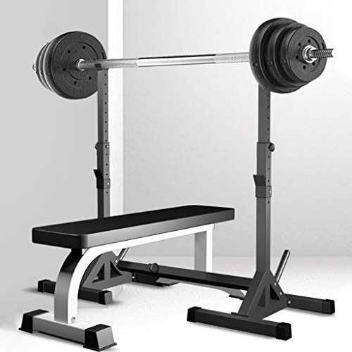 Silla de Fitness Jaula de Sentadillas hogar Barbell Rack Cama Peso Press de banca Equipo de la Aptitud Sencilla Jaula de Sentadillas Soporte del Marco Ajustable Bancos