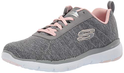 Skechers Women's Flex Appeal 3.0-INSIDERS Trainers, Grey (Grey Light Pink Gylp), 6 UK 39 EU
