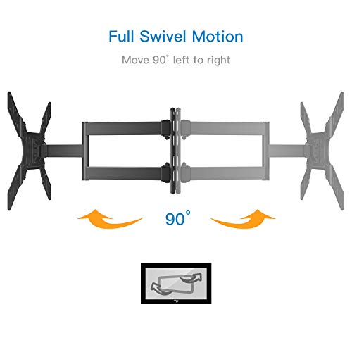 Soporte TV de Pared Articulado Inclinable y Giratorio para Pantallas de 26-55 Pulgadas, hasta 40 kg, MAX VESA 400x400mm