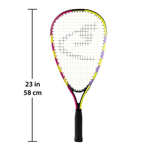 Speedminton Junior Set - Original Speed Badminton / crossminton set para niños incluye 2 raquetas para niño, 2 Gallitos para diversion FUN y una maleta
