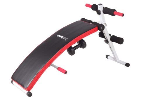 SportPlus Banco de Sentadillas – Banco Plegable Fitness – Incluye 2 Mancuernas de 1.5 Kg - Plegable