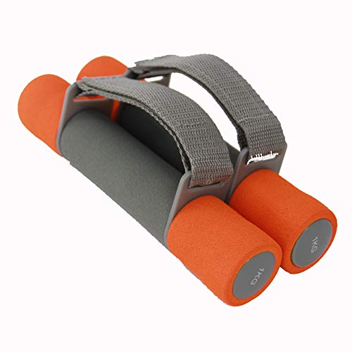 VLFit Mancuerna Blanda de 0,5kg o 1 kilogramo Ideal para aeróbic, Pesas con Correa de Mano Regulable, Pesas para Fitness, Mancuernas de Entrenamiento - Juego de 2 (2 x 1kg)