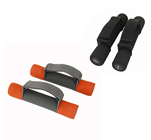 VLFit Mancuerna Blanda de 0,5kg o 1 kilogramo Ideal para aeróbic, Pesas con Correa de Mano Regulable, Pesas para Fitness, Mancuernas de Entrenamiento - Juego de 2 (2 x 1kg)
