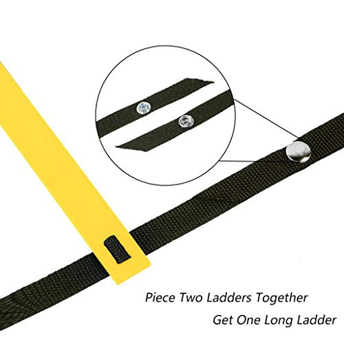 Xin Escalera de Agilidad Velocidad de Salto de fútbol Entrenamiento de la Agilidad al Aire Libre Fútbol Aptitud del pie Velocidad de Escalera (Size : 4M)