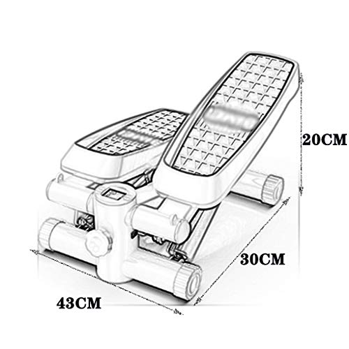 YUESFZ Máquinas de Step Elípticas Step Aparato Gimnasia Hogar Silencioso Multifuncional Pequeña Máquina para Subir Escaleras In Situ Equipo De Fitness con Pedal De Altura Ajustable.