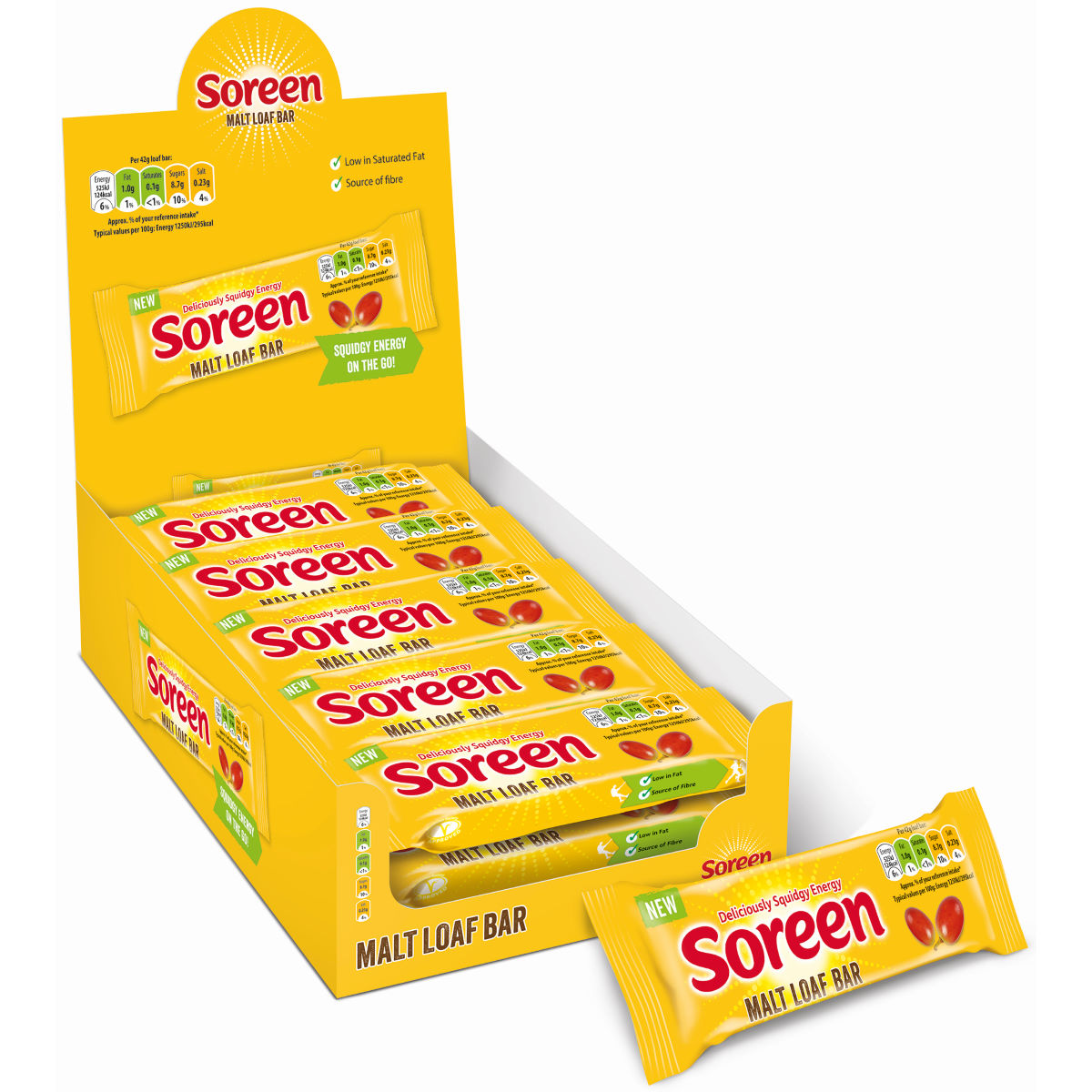 Barrita de pan dulce Soreen (10 x 42g) - Barritas