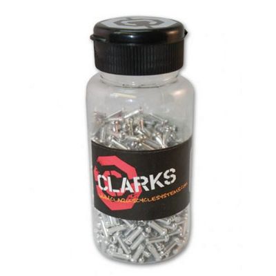 Bote dispensador de fundas de extremo de cable Clarks (1 - 1,6 mm) - Plata - Pot of 100, Plata