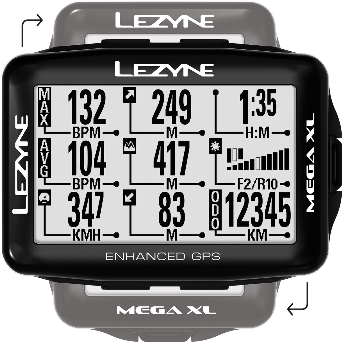 Ciclocomputadora GPS Lezyne Mega XL  - Ciclocomputadores